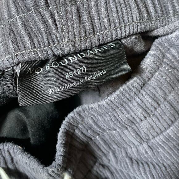 Drawstring UNISEX Corduroy Cargo Shorts Charcoal Gray Extra Small 27 BOYFRIEND - Picture 11 of 13